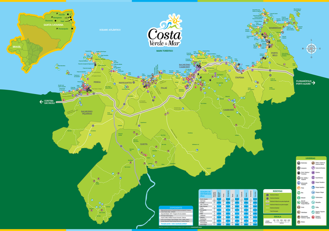 Mapa da Costa Verde & Mar.