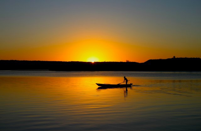 Pôr do sol da lagoa Mundaú - foto: Fabíola Mussara.