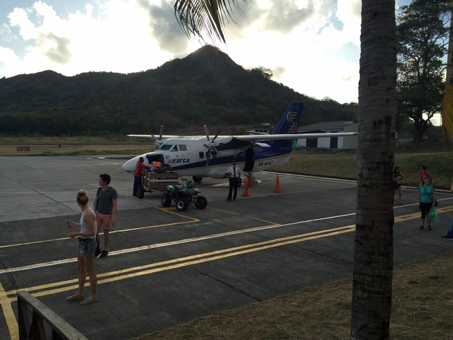 Pequeno aeroporto da ilha de Providência.