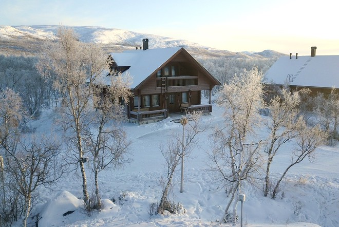 Nossos chalés em Kilpisjarvi, Finlândia.