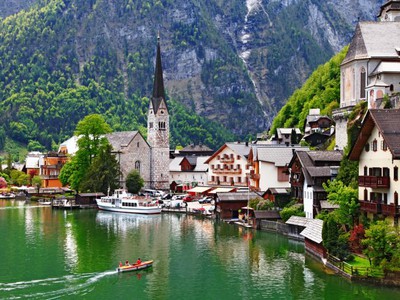 O lindo vilarejo de Hallstatt