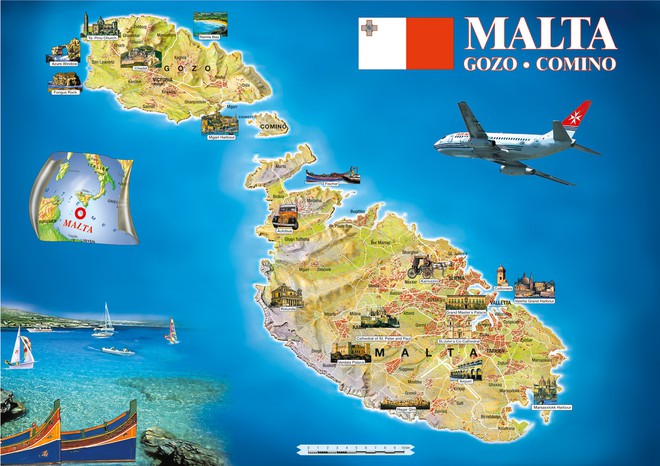 Mapa de Malta.